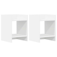 Produktbild för Växtställ 2 st Vit 30 x 30 x 40 cm Konstruerat trä