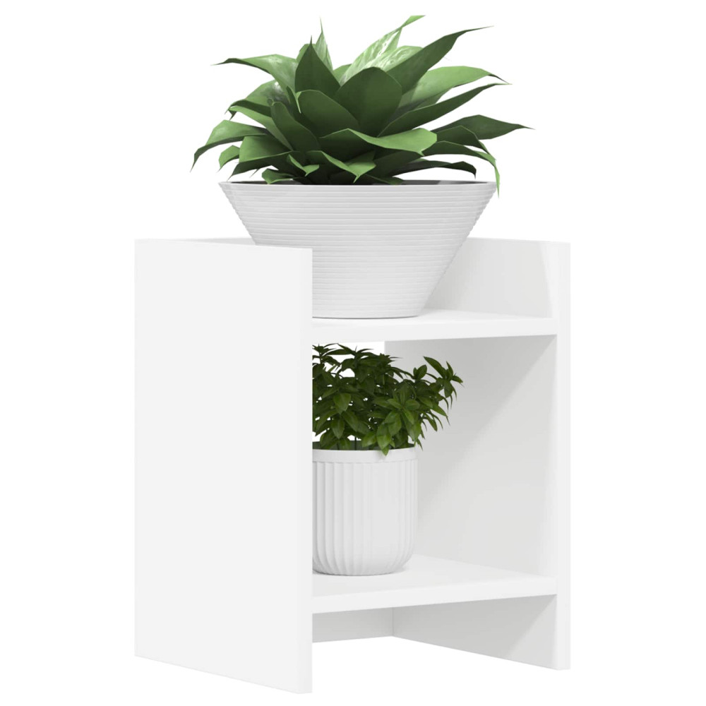 Produktbild för Växtställ 2 st Vit 30 x 30 x 40 cm Konstruerat trä