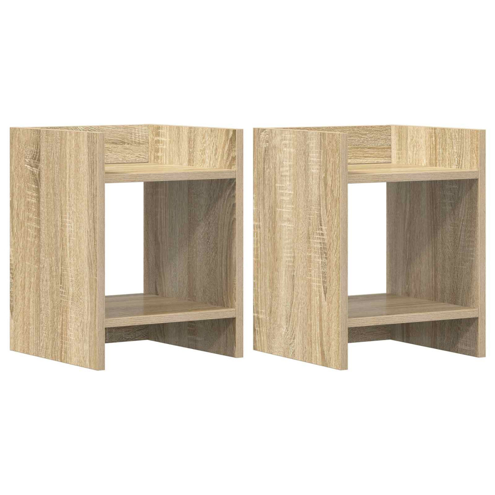 Produktbild för Växtställ 2 st Sonoma-ek 30 x 30 x 40 cm Konstruerat trä