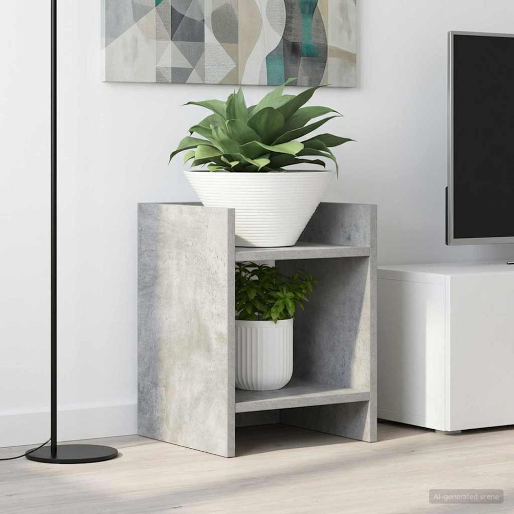 Produktbild för Växtställ 2 st BetongGrå 30 x 30 x 40 cm Konstruerat trä