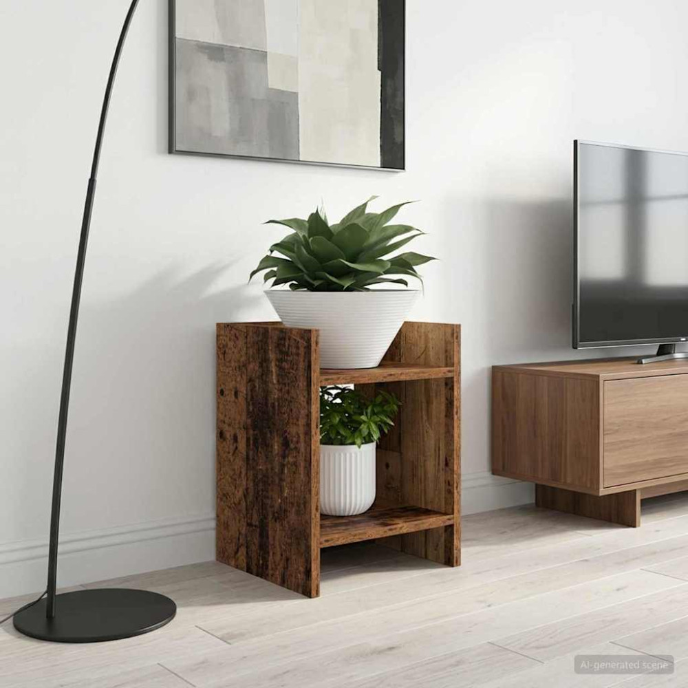Produktbild för Växtställ Gammalt trä 30 x 30 x 40 cm Konstruerat trä