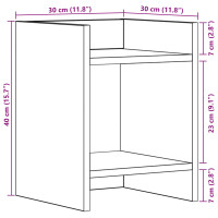 Produktbild för Växtställ Artisan Ek 30 x 30 x 40 cm Konstruerat trä