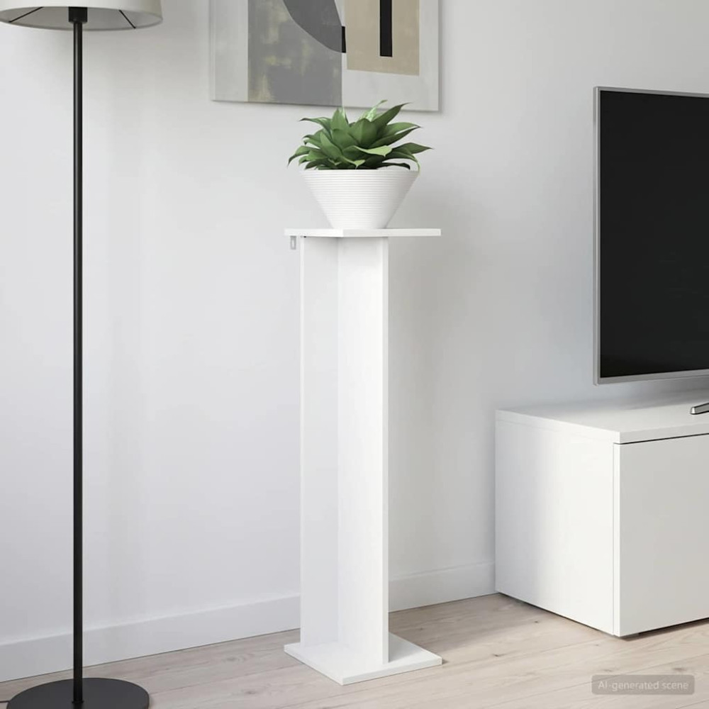 Produktbild för Växtställ Vit 25 x 25,5 x 100,5 cm Konstruerat trä