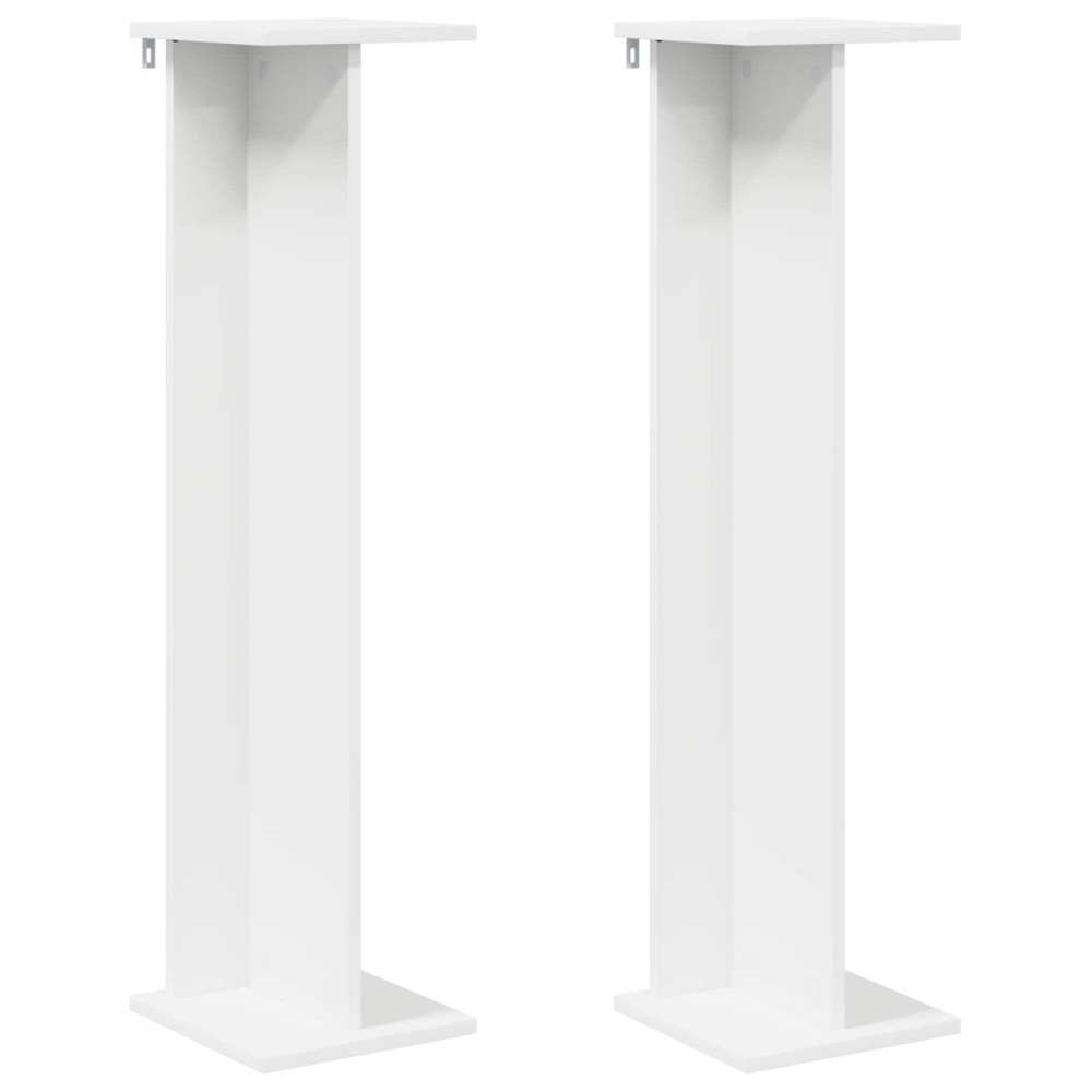 Produktbild för Växtställ 2 st Vit 25 x 25,5 x 100,5 cm Konstruerat trä