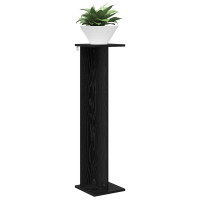Produktbild för Växtställ Svart Ek 25 x 25,5 x 100,5 cm Konstruerat trä
