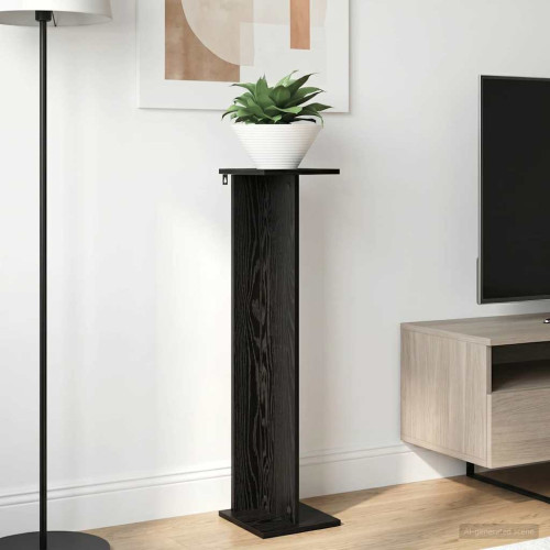 vidaXL Växtställ 2 st Svart Ek 25 x 25,5 x 100,5 cm Konstruerat trä