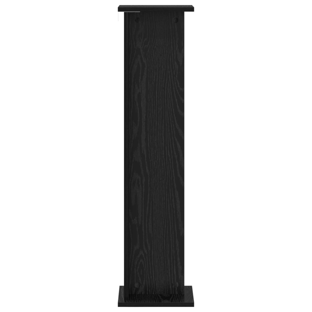 Produktbild för Växtställ 2 st Svart Ek 25 x 25,5 x 100,5 cm Konstruerat trä