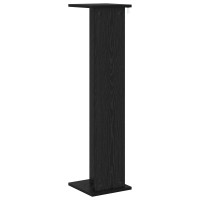 Produktbild för Växtställ 2 st Svart Ek 25 x 25,5 x 100,5 cm Konstruerat trä