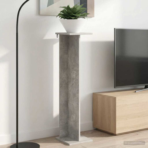 vidaXL Växtställ BetongGrå 25 x 25,5 x 100,5 cm Konstruerat trä