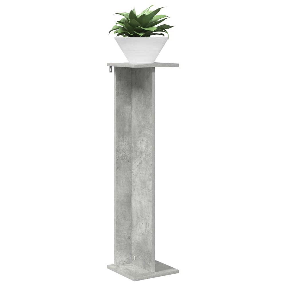 Produktbild för Växtställ BetongGrå 25 x 25,5 x 100,5 cm Konstruerat trä