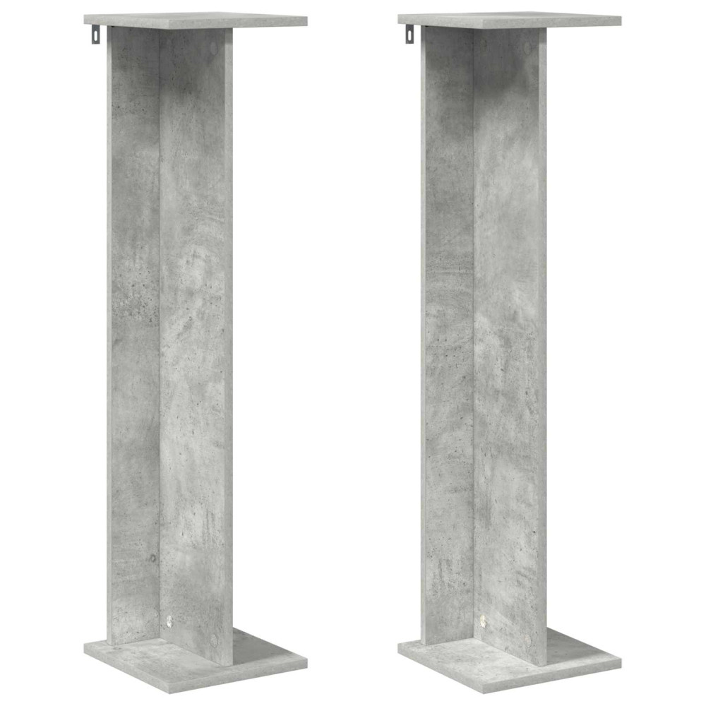 Produktbild för Växtställ 2 st BetongGrå 25 x 25,5 x 100,5 cm Konstruerat trä