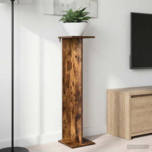 vidaXL Växtställ 2 st Rökt Ek 25 x 25,5 x 100,5 cm Konstruerat trä