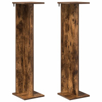 Produktbild för Växtställ 2 st Rökt Ek 25 x 25,5 x 100,5 cm Konstruerat trä