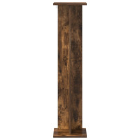 Produktbild för Växtställ 2 st Rökt Ek 25 x 25,5 x 100,5 cm Konstruerat trä