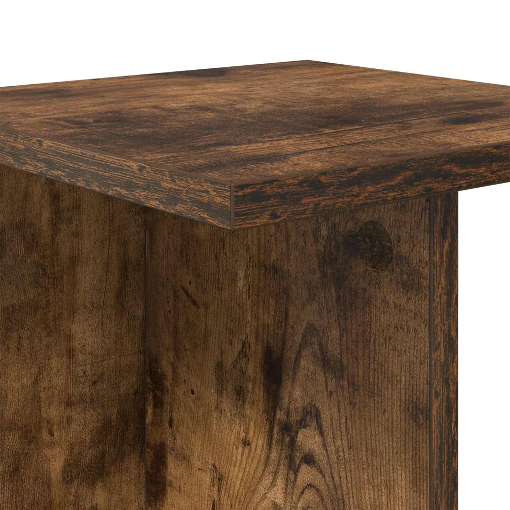 Produktbild för Växtställ 2 st Rökt Ek 25 x 25,5 x 100,5 cm Konstruerat trä