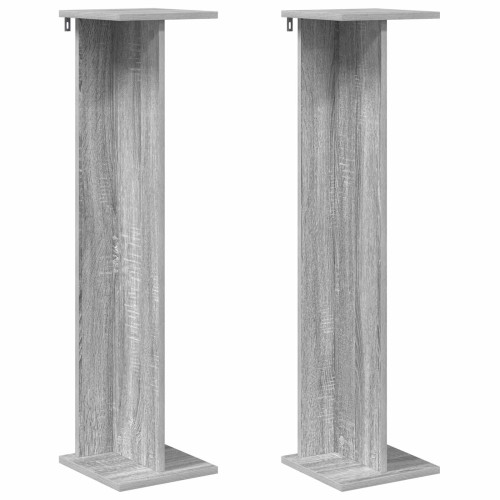 vidaXL Växtställ 2 st Grå Sonoma 25 x 25,5 x 100,5 cm Konstruerat trä