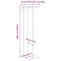 Produktbild för Växtställ 2 st Grå Sonoma 25 x 25,5 x 100,5 cm Konstruerat trä