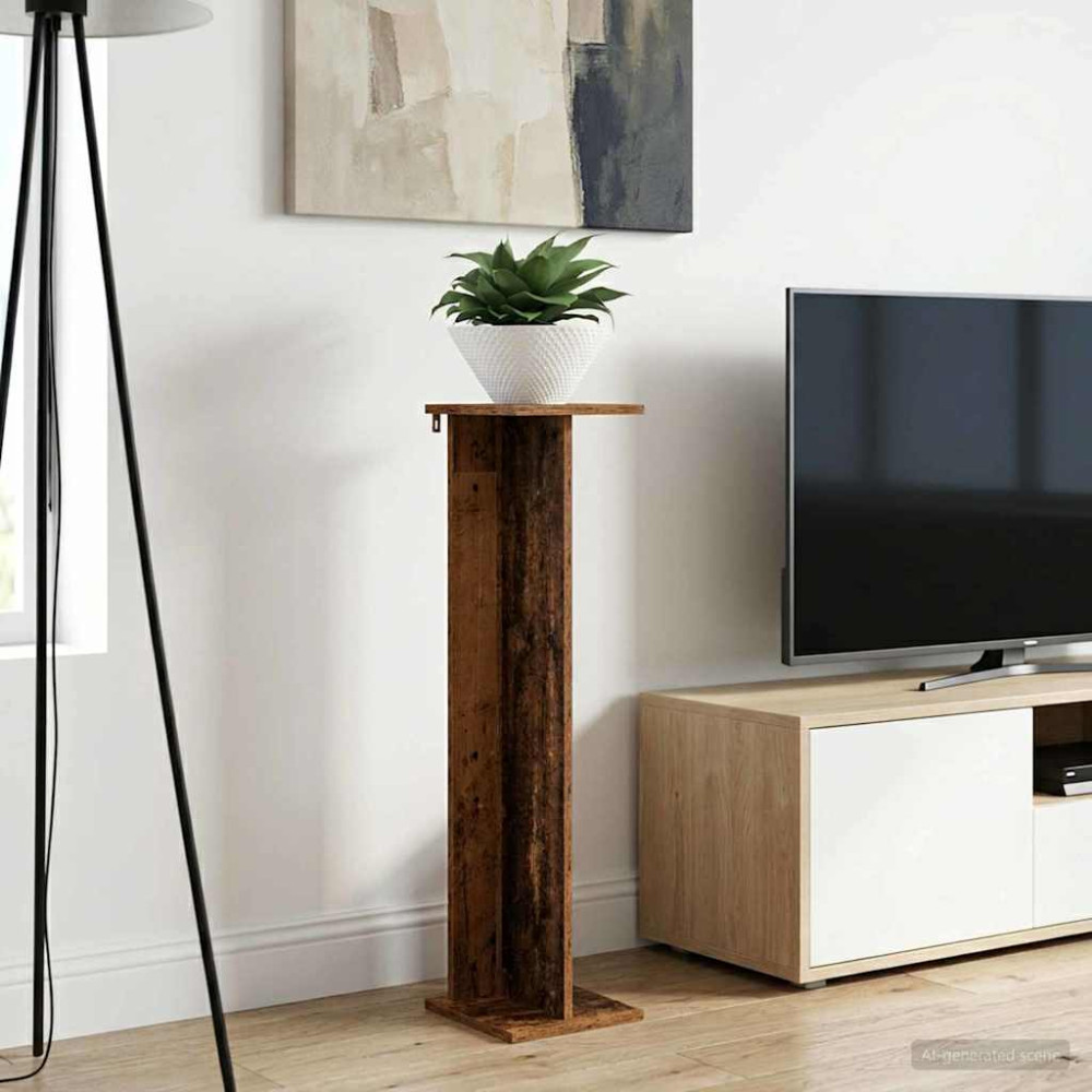 Produktbild för Växtställ 2 st Gammalt trä 25 x 25,5 x 100,5 cm Konstruerat trä