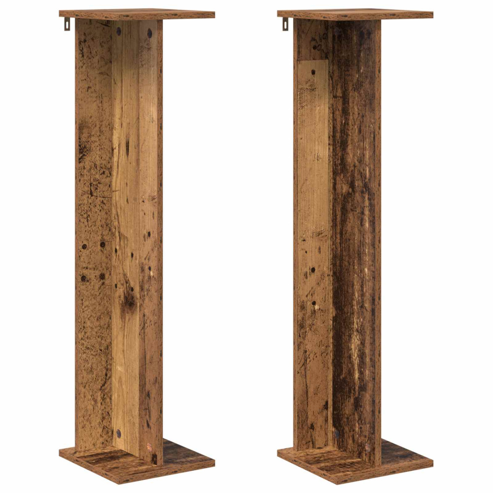 Produktbild för Växtställ 2 st Gammalt trä 25 x 25,5 x 100,5 cm Konstruerat trä