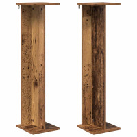 Produktbild för Växtställ 2 st Gammalt trä 25 x 25,5 x 100,5 cm Konstruerat trä