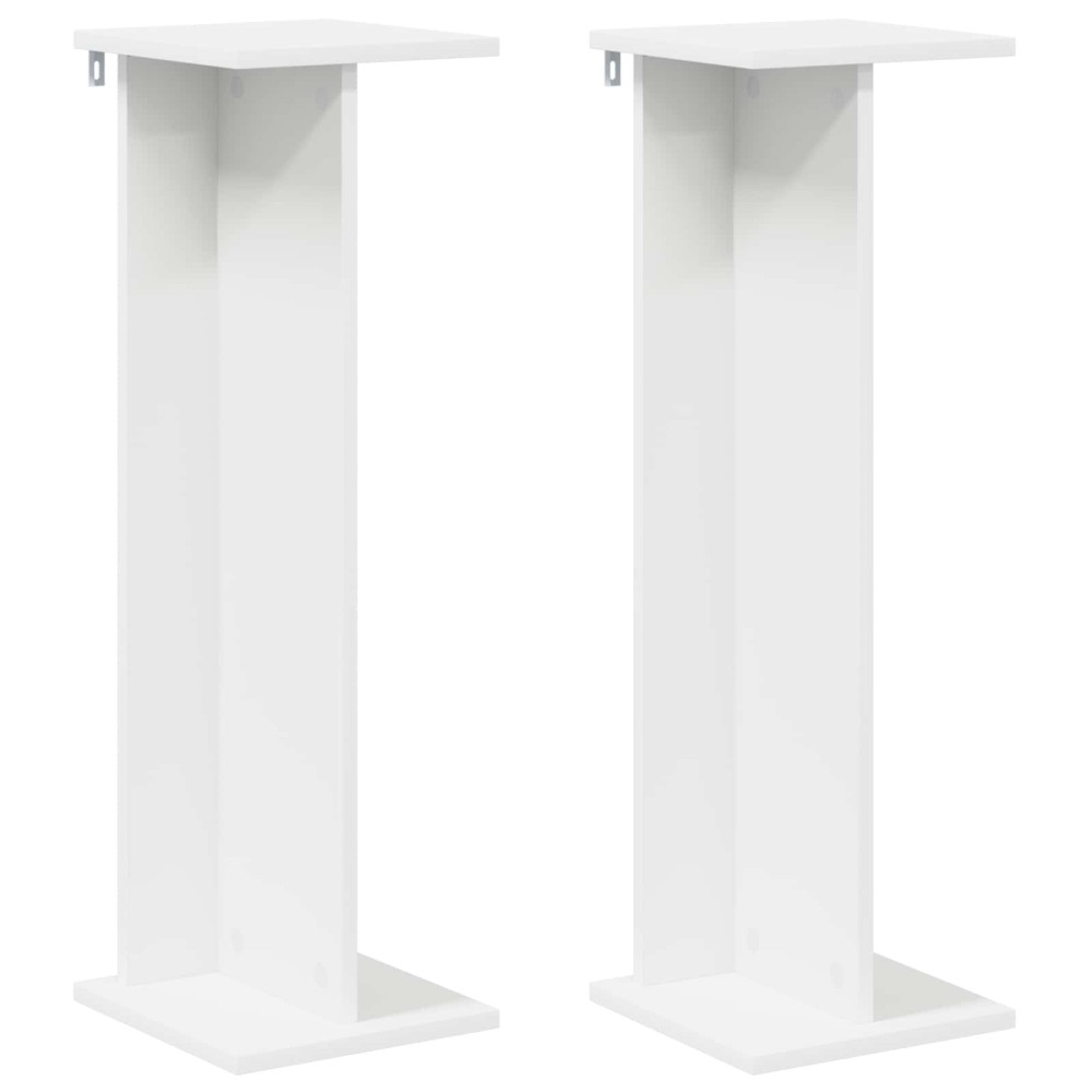 Produktbild för Växtställ 2 st Vit 25 x 25,5 x 80,5 cm Konstruerat trä