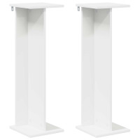 Produktbild för Växtställ 2 st Vit 25 x 25,5 x 80,5 cm Konstruerat trä