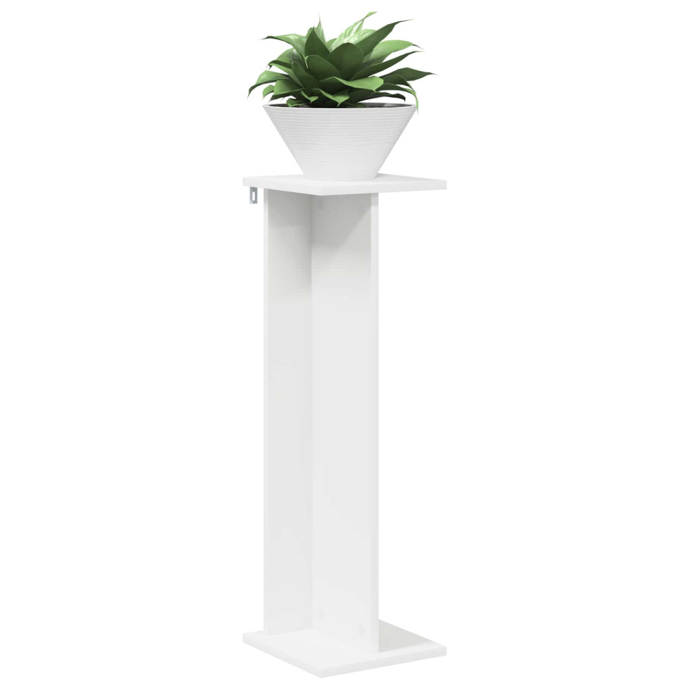 Produktbild för Växtställ 2 st Vit 25 x 25,5 x 80,5 cm Konstruerat trä