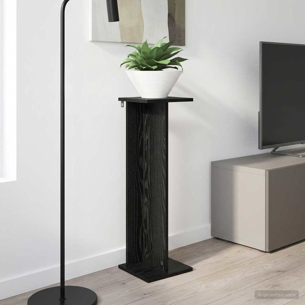 Produktbild för Växtställ Svart Ek 25 x 25,5 x 80,5 cm Konstruerat trä