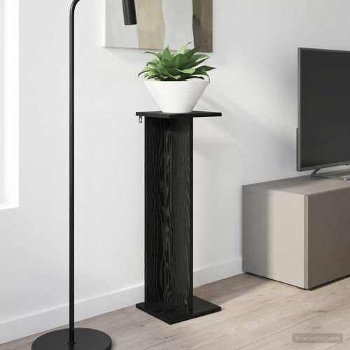 vidaXL Växtställ Svart Ek 25 x 25,5 x 80,5 cm Konstruerat trä