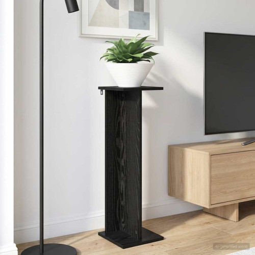 vidaXL Växtställ 2 st Svart Ek 25 x 25,5 x 80,5 cm Konstruerat trä