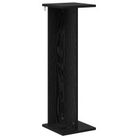 Produktbild för Växtställ 2 st Svart Ek 25 x 25,5 x 80,5 cm Konstruerat trä