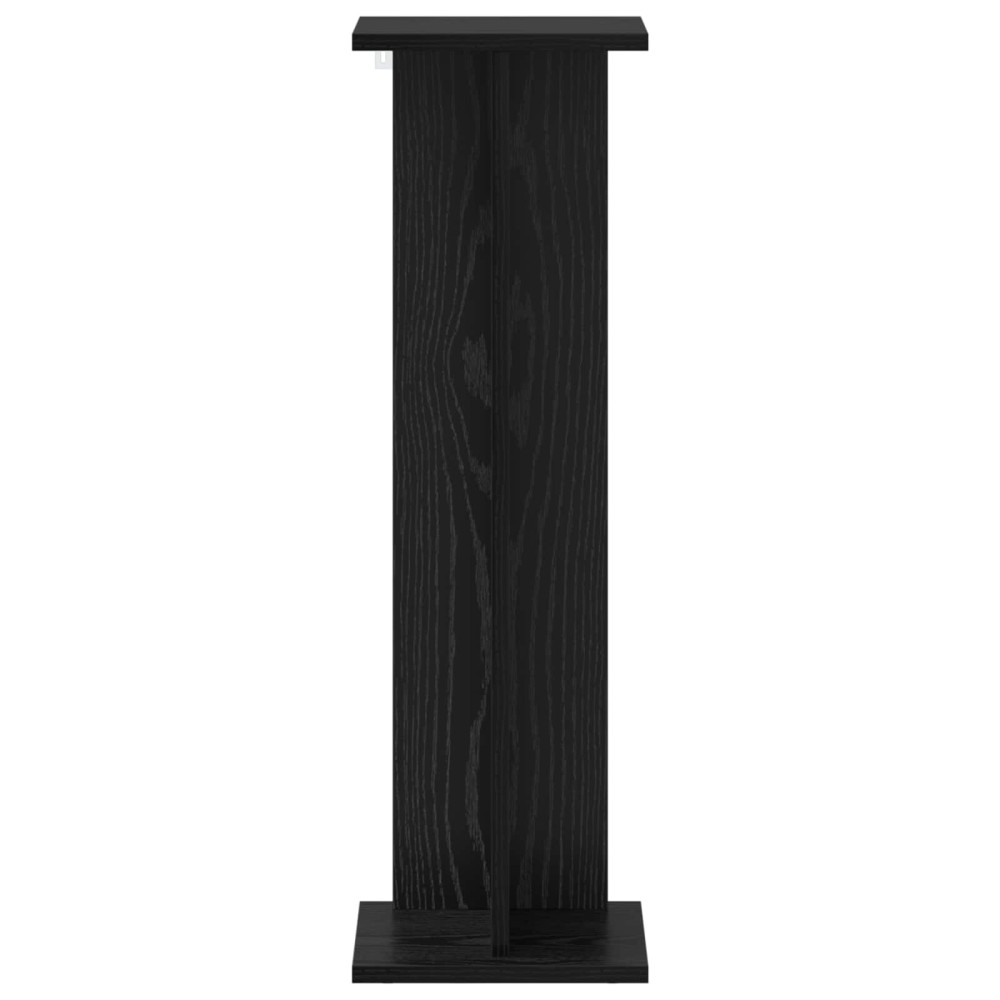 Produktbild för Växtställ 2 st Svart Ek 25 x 25,5 x 80,5 cm Konstruerat trä