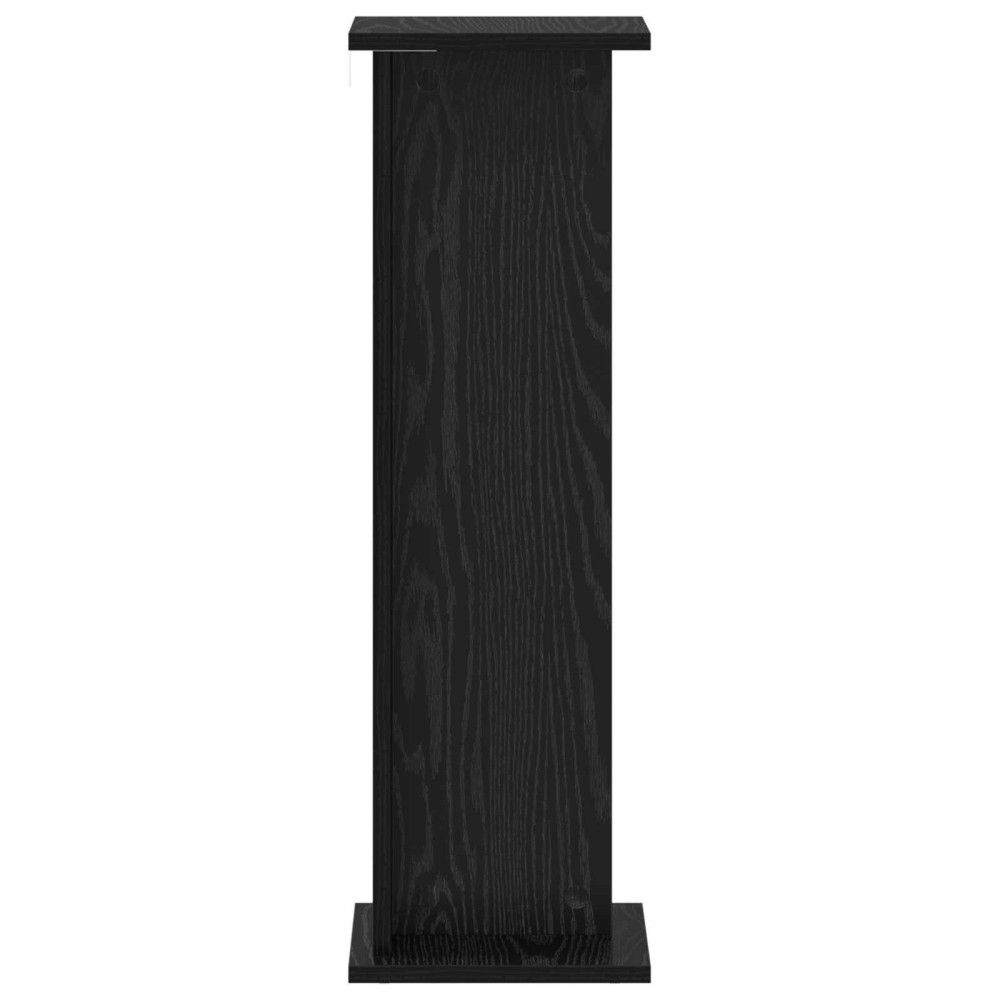 Produktbild för Växtställ 2 st Svart Ek 25 x 25,5 x 80,5 cm Konstruerat trä