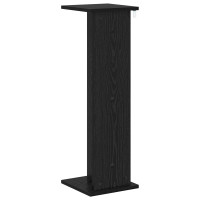 Produktbild för Växtställ 2 st Svart Ek 25 x 25,5 x 80,5 cm Konstruerat trä