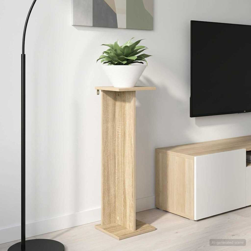 Produktbild för Växtställ Sonoma-ek 25 x 25,5 x 80,5 cm Konstruerat trä