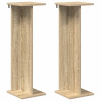 Produktbild för Växtställ 2 st Sonoma-ek 25 x 25,5 x 80,5 cm Konstruerat trä