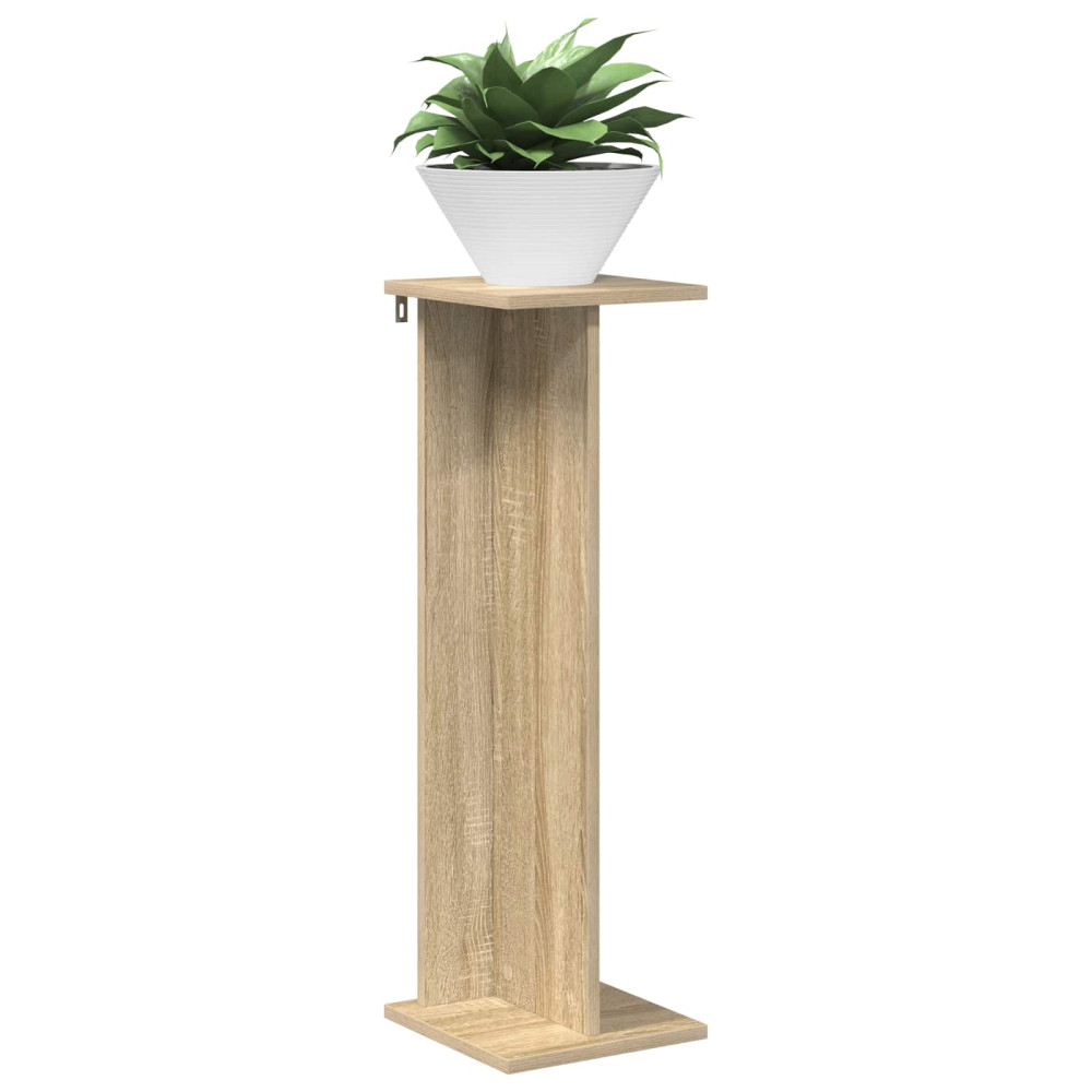 Produktbild för Växtställ 2 st Sonoma-ek 25 x 25,5 x 80,5 cm Konstruerat trä