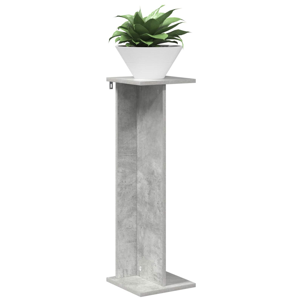 Produktbild för Växtställ BetongGrå 25 x 25,5 x 80,5 cm Konstruerat trä