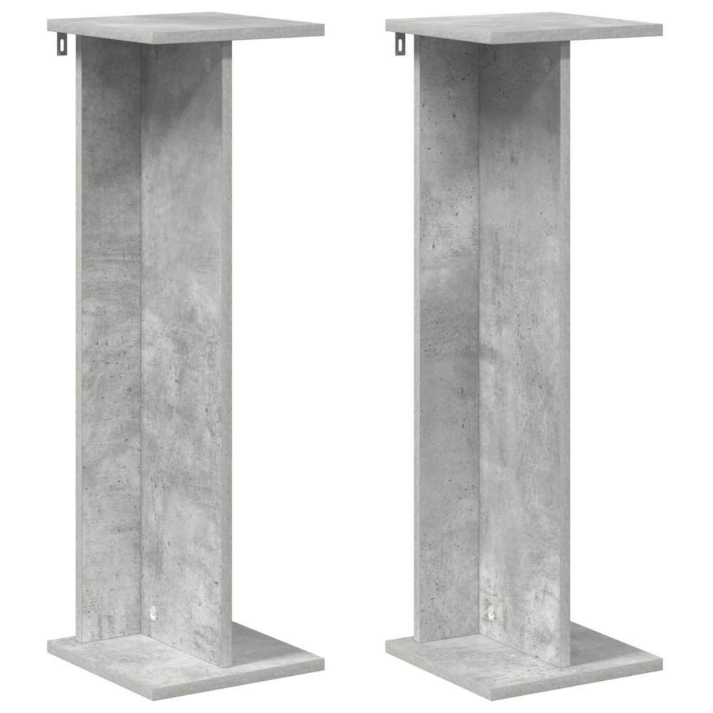 Produktbild för Växtställ 2 st BetongGrå 25 x 25,5 x 80,5 cm Konstruerat trä