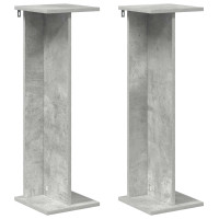 Produktbild för Växtställ 2 st BetongGrå 25 x 25,5 x 80,5 cm Konstruerat trä