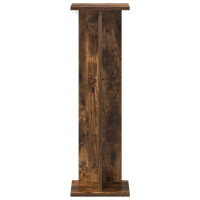Produktbild för Växtställ 2 st Rökt Ek 25 x 25,5 x 80,5 cm Konstruerat trä