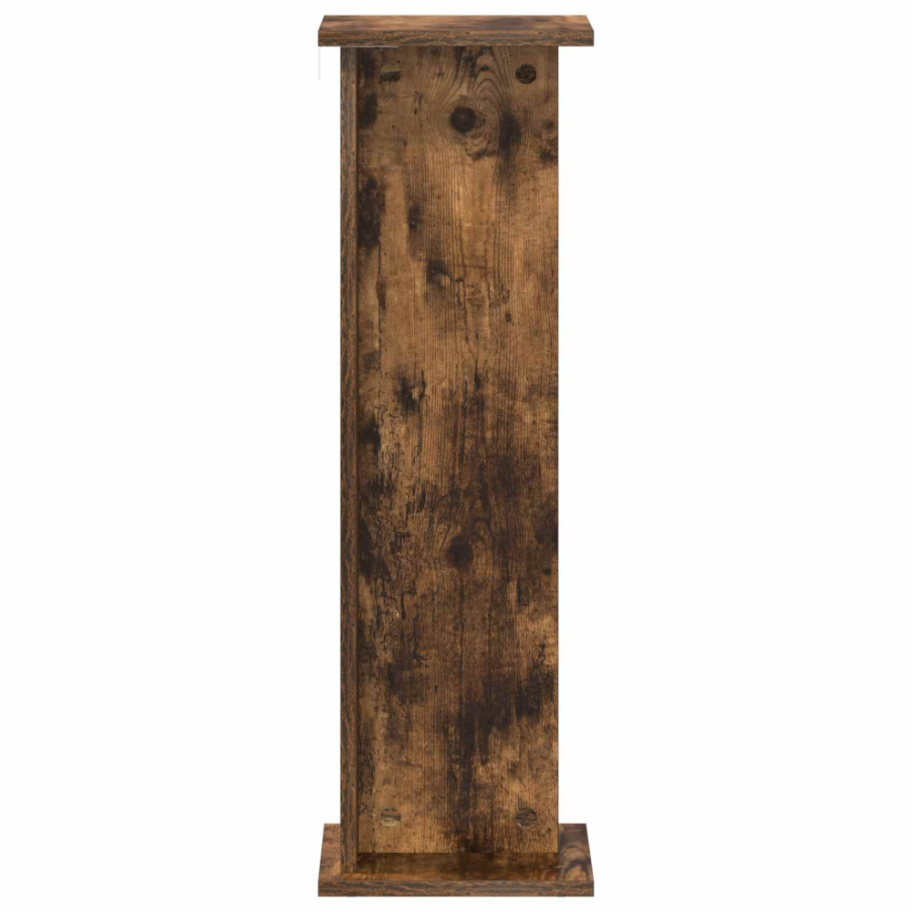 Produktbild för Växtställ 2 st Rökt Ek 25 x 25,5 x 80,5 cm Konstruerat trä