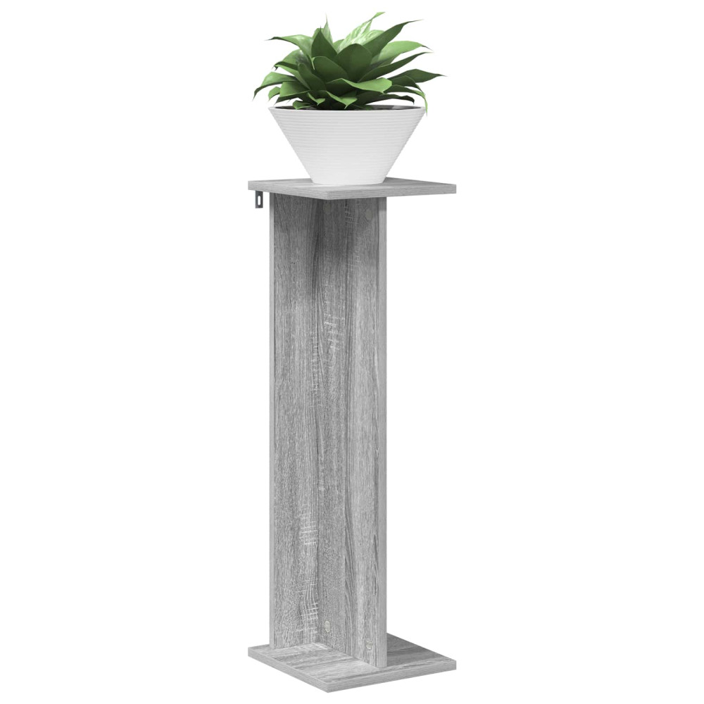 Produktbild för Växtställ 2 st Grå Sonoma 25 x 25,5 x 80,5 cm Konstruerat trä