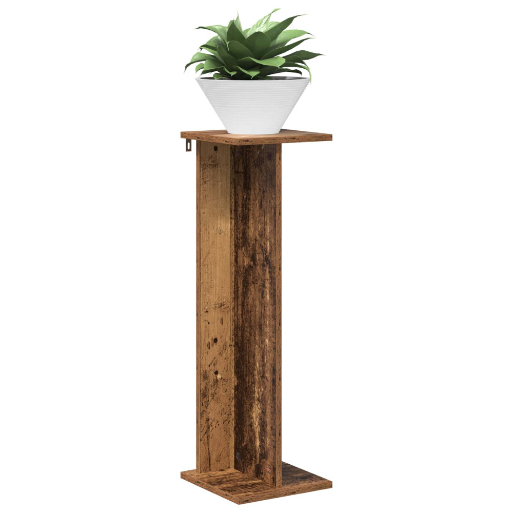 Produktbild för Växtställ Gammalt trä 25 x 25,5 x 80,5 cm Konstruerat trä