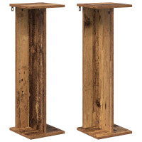 Produktbild för Växtställ 2 st Gammalt trä 25 x 25,5 x 80,5 cm Konstruerat trä
