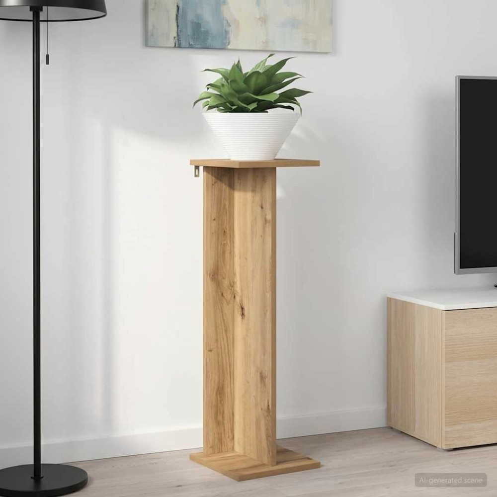 Produktbild för Växtställ Artisan Ek 25 x 25,5 x 80,5 cm Konstruerat trä