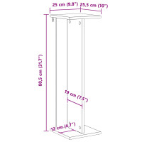 Produktbild för Växtställ Artisan Ek 25 x 25,5 x 80,5 cm Konstruerat trä