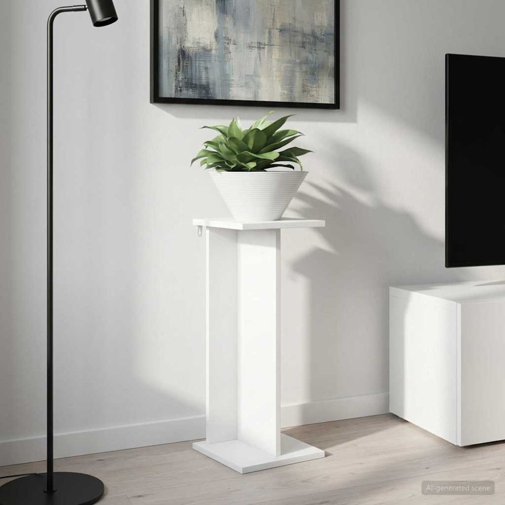 Produktbild för Växtställ Vit 25 x 25,5 x 60,5 cm Konstruerat trä