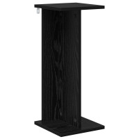 Produktbild för Växtställ 2 st Svart Ek 25 x 25,5 x 60,5 cm Konstruerat trä