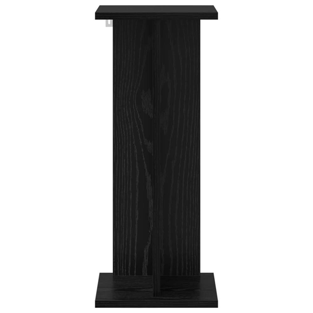 Produktbild för Växtställ 2 st Svart Ek 25 x 25,5 x 60,5 cm Konstruerat trä